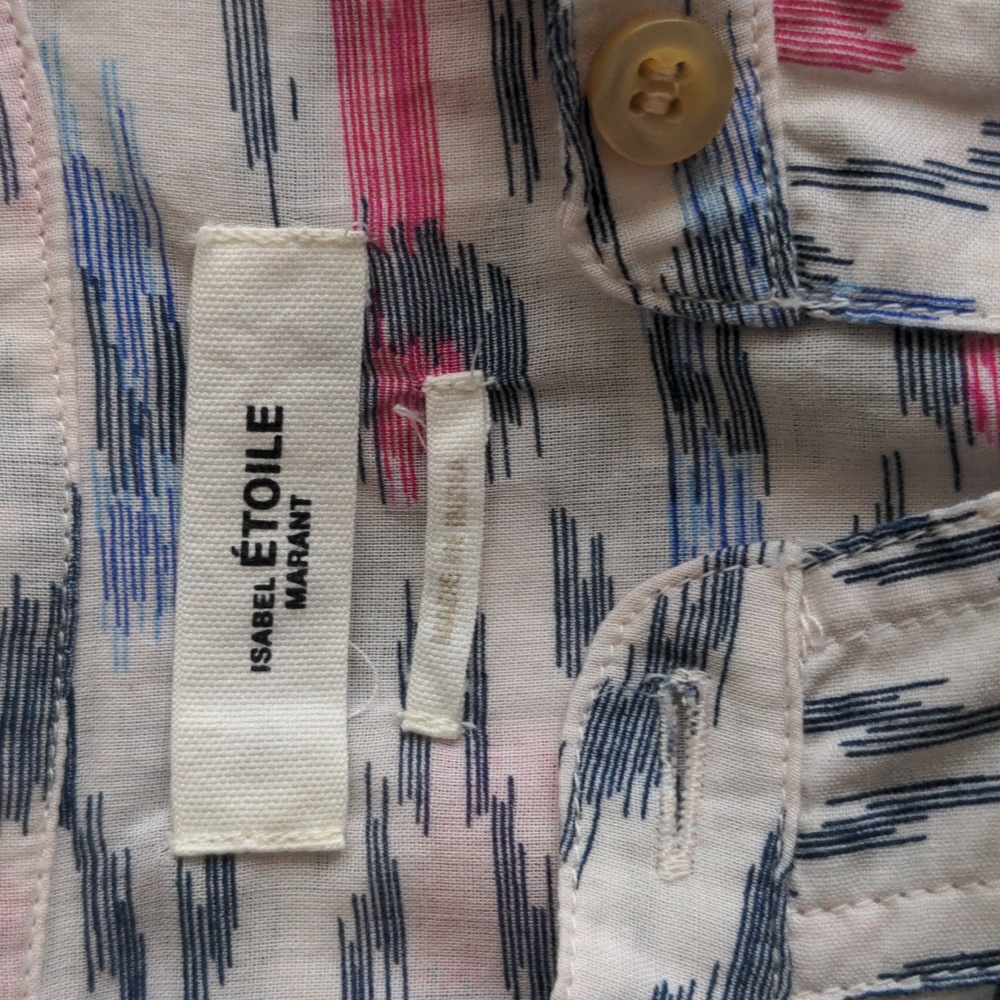 ISABEL MARANT Étoile Lehana Long Sleeve Ikat Romper - Picture 9 of 11